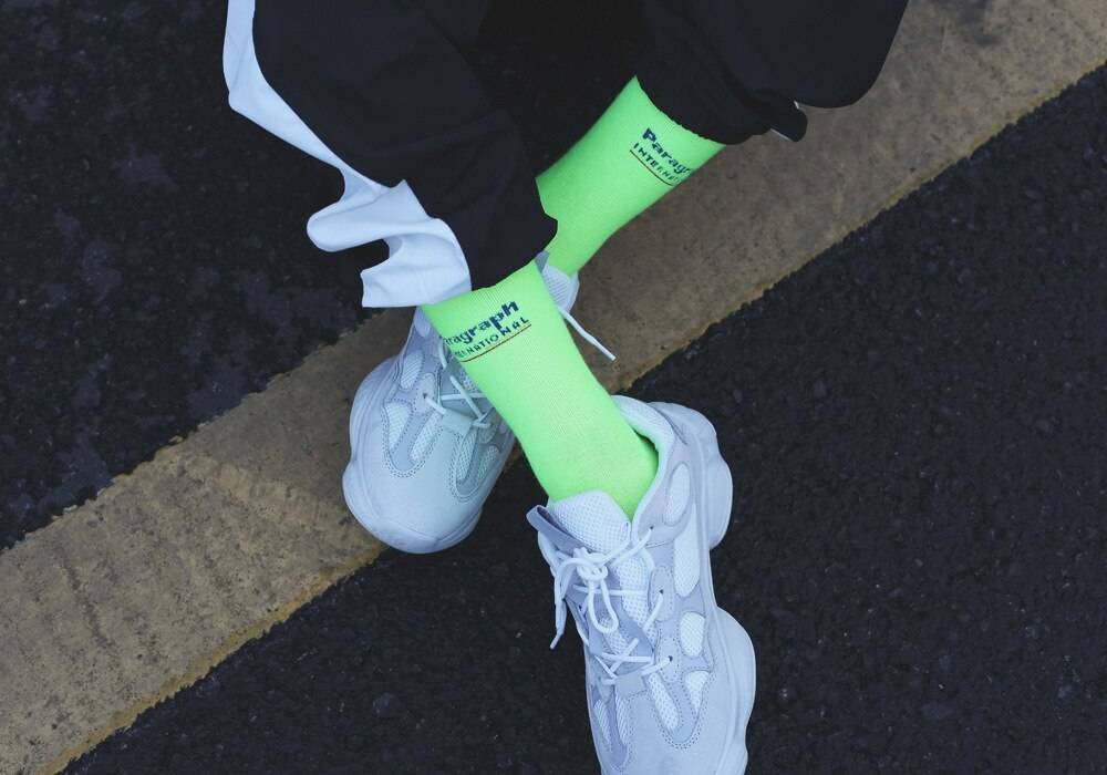 2019 new fluorescent color green socks ins Harajuku style men and women in the tube socks street shooting stockings tide 8