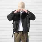 2021 Men Military Jacket Coats Casual Windbreaker Ribbons Pockets Men’s Overalls Bomber Jacket Hip Hop Streetwear Man Outwear