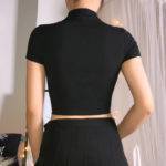 Black Harness Techwear Crop Top