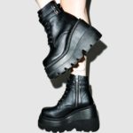 Brand Design 2021 Big sizes 43 Platform High Heels Cosplay Fashionable Autumn Winter Wedges Shoes Ankle Boots Women