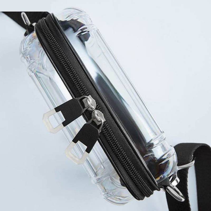 Casual Small Box Designer Bag Women8217s Shoulder Crossbody Bags 2021 New Fashion Transparent Wide Shoulder Strap Sac Me 12