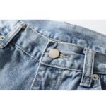 ColdYingan High Street Retro Jeans Men Straight Letter Print Y2k Man Jeans Embroidery Stitched Holes Denim Pants Women Jeans