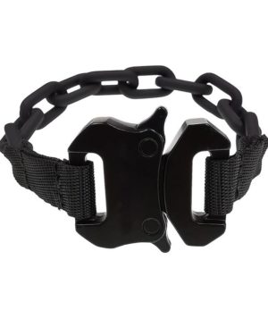 Cool Black Resin Link Cuff Tactical Clips Buckle Bracelet Unisex Men Women Hand Bracelets