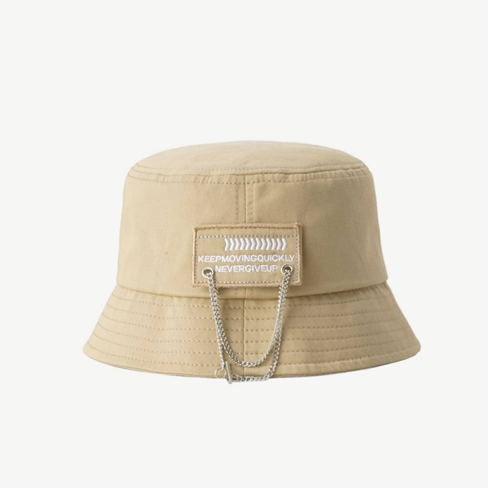 Cotton Chain Detail Techwear Bucket Hat 1