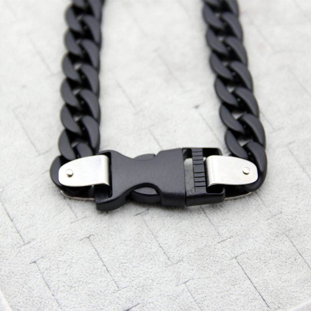 FishSheep New Acrylic Chain Buckle Necklace For Men Women Rock Punk Transparent Chain Choker Necklace 2020 Fashion Jewel 16