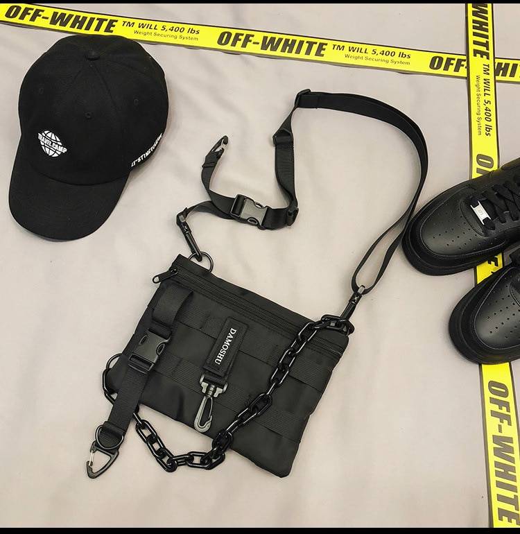 Functional Tactical Chest Bag For Men Fashion Bullet Hip Hop Vest Streetwear Bag Waist Pack female Black Wild Chest Rig 1 15