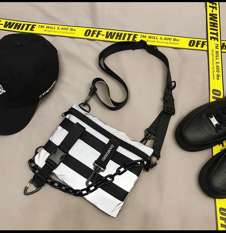 Functional Tactical Chest Bag For Men Fashion Bullet Hip Hop Vest Streetwear Bag Waist Pack female Black Wild Chest Rig 1 16