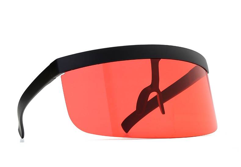 Futuristic Mirror Oversized Face Shield Sunglasses 5