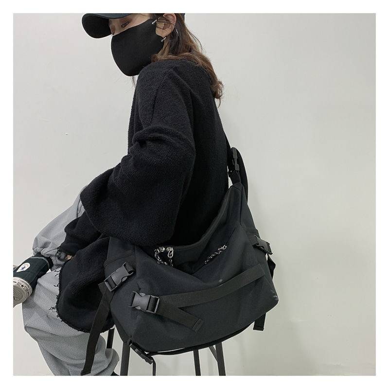 Harajuku Techwear Canvas Sling Bag Gothic Crossbody Bags For Women Handbag Purses And Handbags Bolsas Feminina Shoulder 1 6