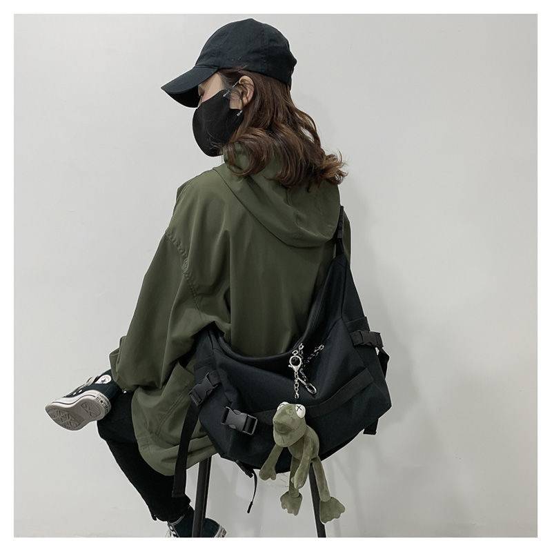 Harajuku Techwear Canvas Sling Bag Gothic Crossbody Bags For Women Handbag Purses And Handbags Bolsas Feminina Shoulder 1 8
