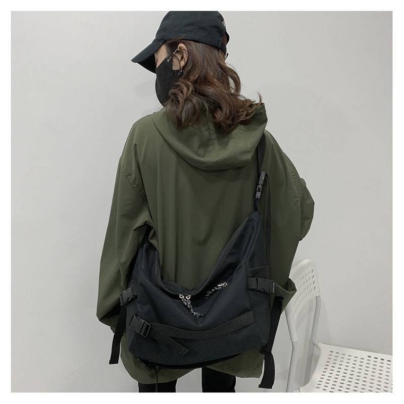 Harajuku Techwear Canvas Sling Bag Gothic Crossbody Bags For Women Handbag Purses And Handbags Bolsas Feminina Shoulder 1 9