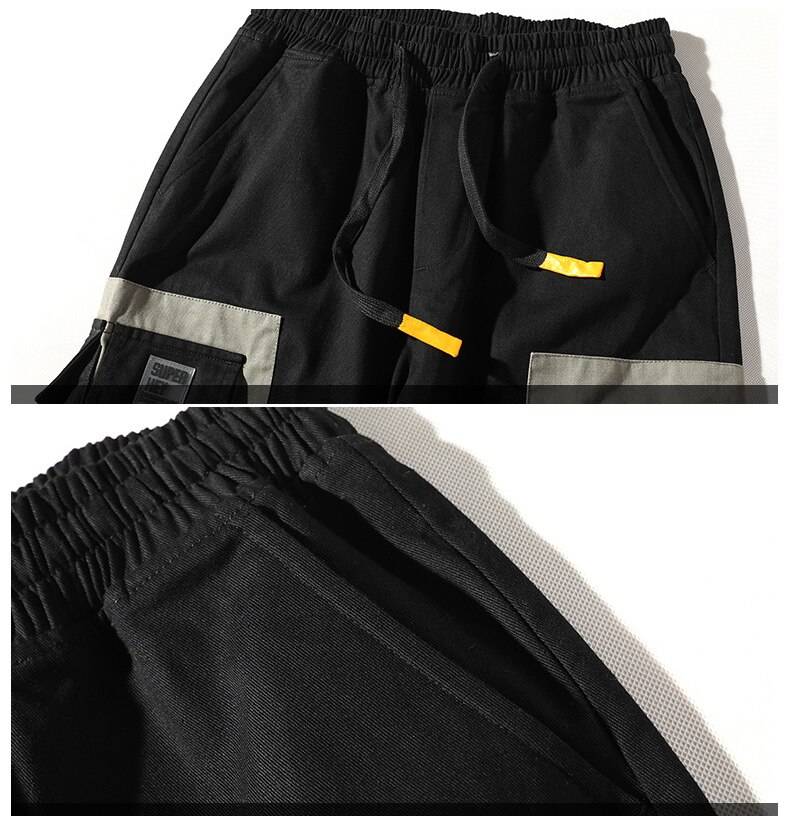 Hip Hop Men Multi pocket Pants Male Casual Cargo Pants Streetwear Mens Joggers Ankle Length Loose Sweatpants Harajuku Tr 17