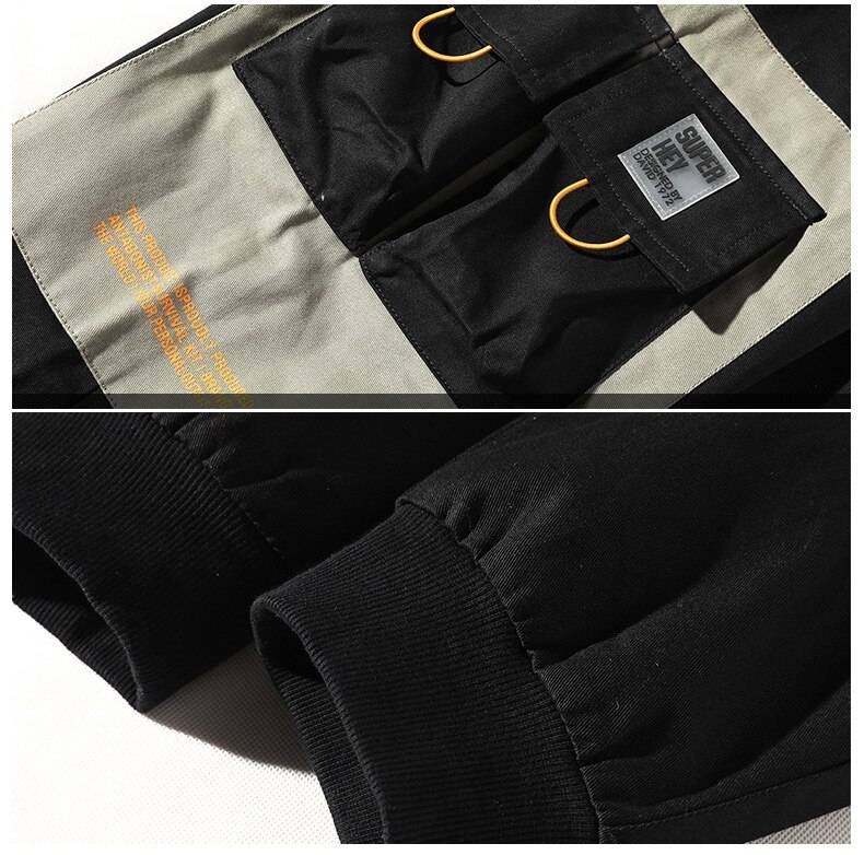 Hip Hop Men Multi pocket Pants Male Casual Cargo Pants Streetwear Mens Joggers Ankle Length Loose Sweatpants Harajuku Tr 19