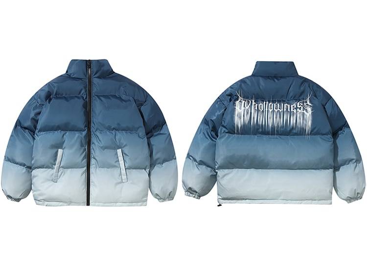 Hip Hop Oversized Jacket Parka Gradient Streetwear 2021 Mens Jacket Harajuku Cotton Winter Padded Jacket Coat Warm Outwe 2