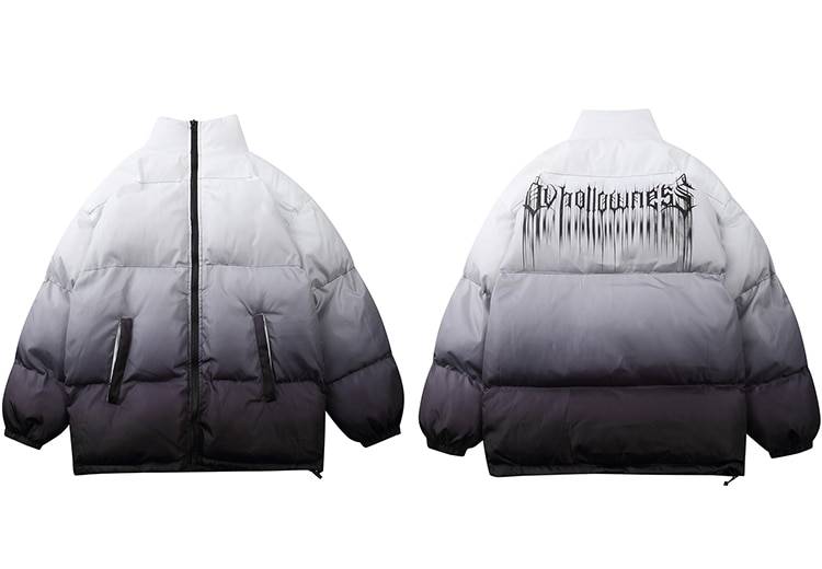 Hip Hop Oversized Jacket Parka Gradient Streetwear 2021 Mens Jacket Harajuku Cotton Winter Padded Jacket Coat Warm Outwe 3