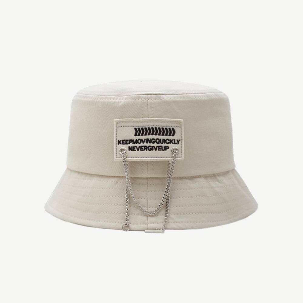 INS Chain Fashion Bucket Hat For Men Women Korean Patch Panama Version Sun Cap hip hop street Travel Fisherman Hat 9
