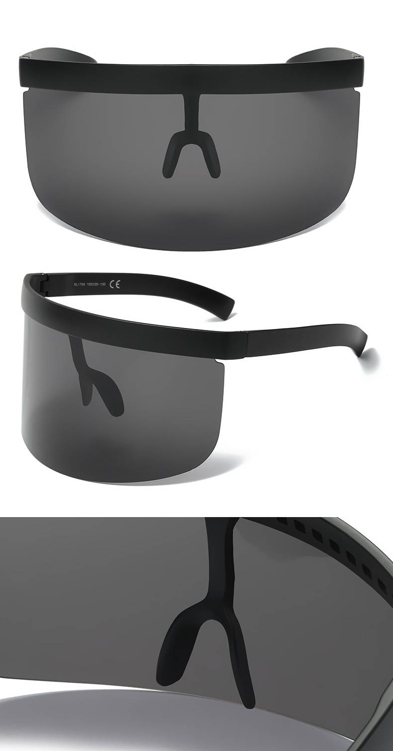 JackJad 2020 Fashion Oversized Mask Shape Shield Style Sunglasses Cool Street Snap Brand Design Sun Glasses Oculos De So 24