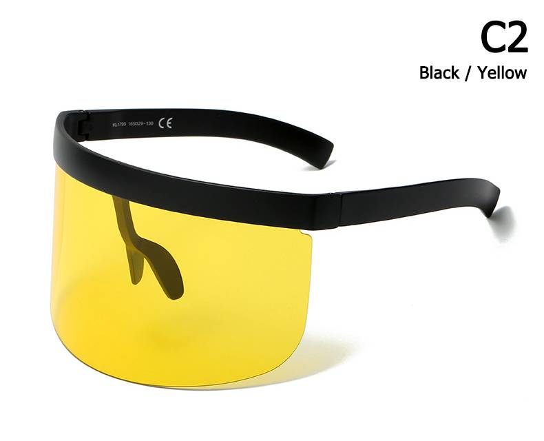 JackJad 2020 Fashion Oversized Mask Shape Shield Style Sunglasses Cool Street Snap Brand Design Sun Glasses Oculos De So 26