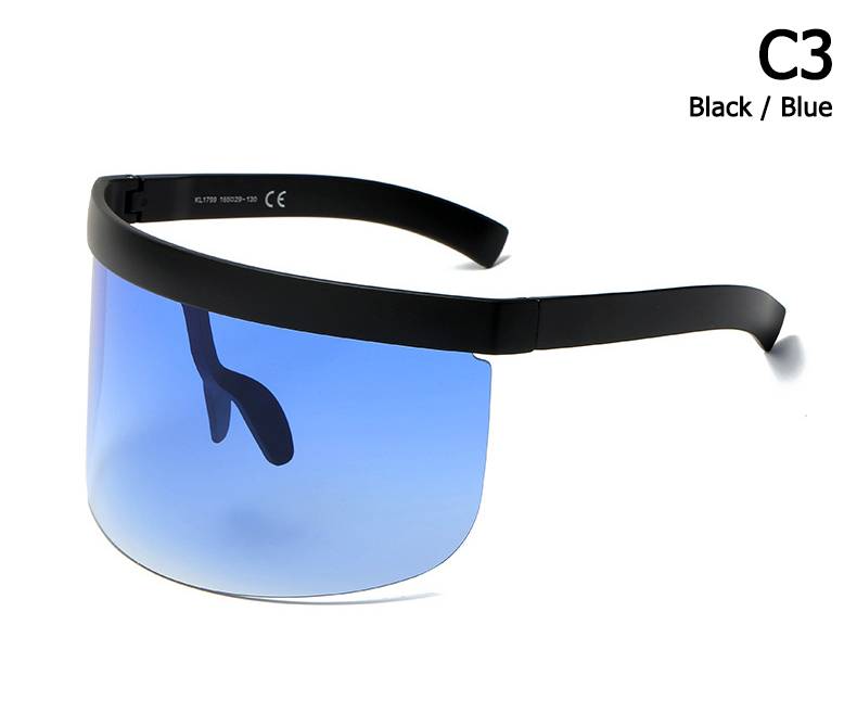 JackJad 2020 Fashion Oversized Mask Shape Shield Style Sunglasses Cool Street Snap Brand Design Sun Glasses Oculos De So 27