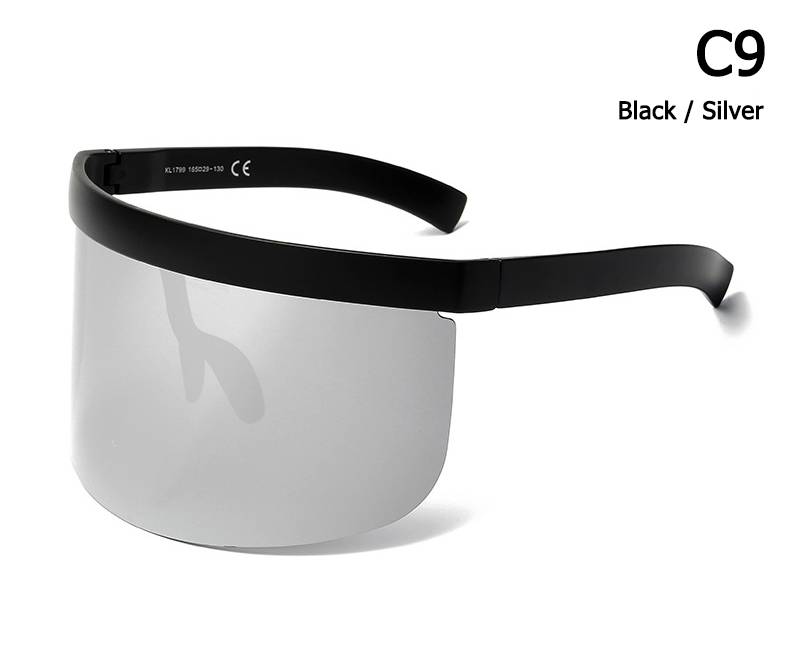 JackJad 2020 Fashion Oversized Mask Shape Shield Style Sunglasses Cool Street Snap Brand Design Sun Glasses Oculos De So 30