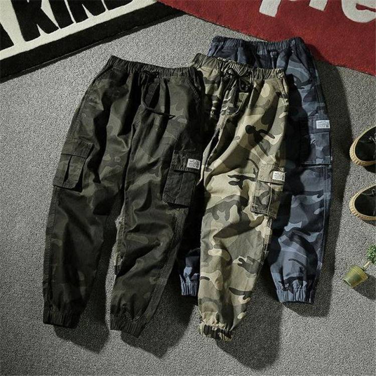 Joggers Cargo Pants Men Harem Pants Multi Pocket Camouflage Man Cotton Sweatpants Streetwear Casual Plus Size Trousers M 9