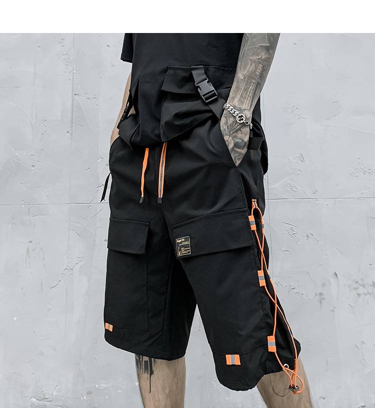 Men Cargo Shorts Straight Loose Fashion 2021 Summer Male Short Trousers Hip Hop Streetwear Men Clothing Bermuda Masculin 24