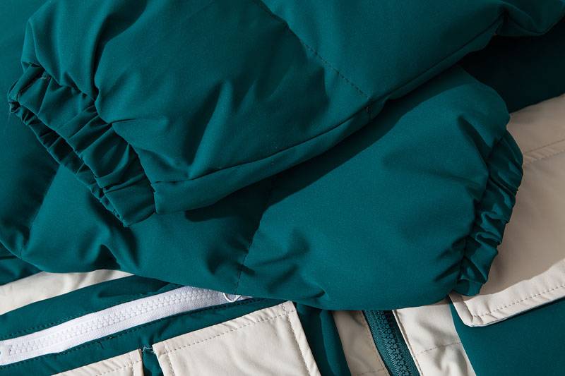 Men8217s Color Block Pockets Hooded Techwear Winter Jacket 3