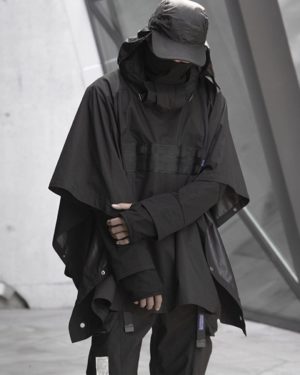 Men’s Dark Ninja Waterproof Techwear Cape