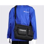 Men’s Multi-Pocket Black Techwear Crossbody Bag