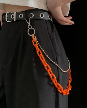 Punk Fashion Women Men Pants Waist Belt Chain Hip Hop Double Layer Chain Jeans Student Unisex Trousers Street Jewelry Gift