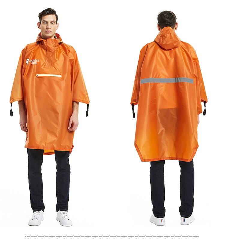 Rain Cape Men Women Raincoat Bicycle Waterproof Raincoat Rainwear with Reflector Rainproof Poncho with Reflective Strip 13