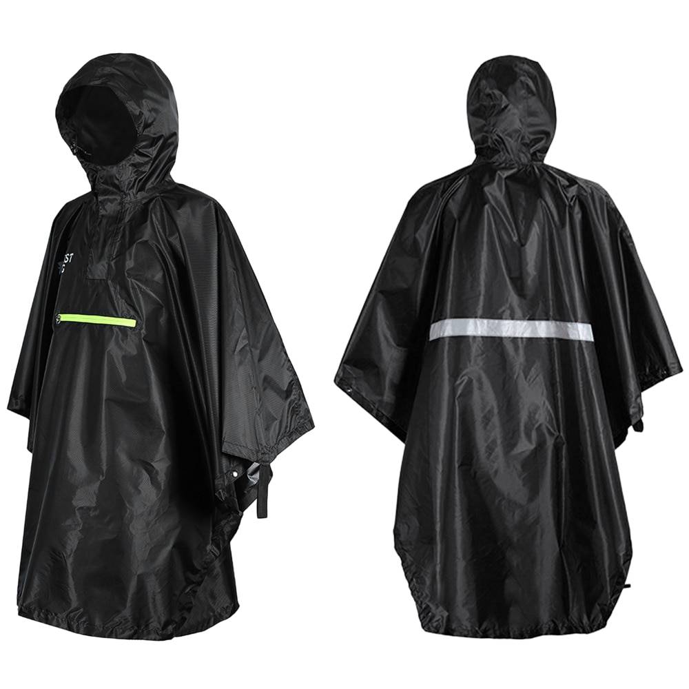 Rain Cape Men Women Raincoat Bicycle Waterproof Raincoat Rainwear with Reflector Rainproof Poncho with Reflective Strip 6