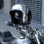 Silver Mirror Techwear Moto Helmet
