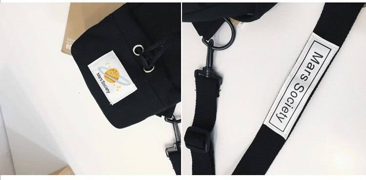 Small Canvas Chest Pack for Men Women Crossbody Bags Hip Hop Streetwear Bag Fanny Pack Multifunction Mini Belt Waist Che 17