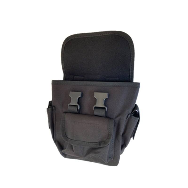 Solid Black Oxford Techwear Waist Bag with Tactical Belt