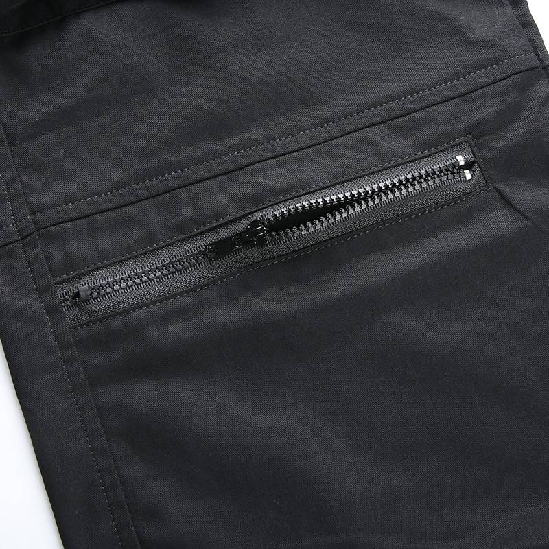 Sweetown Black Cargo Pants Women Fashion 2020 Pockets Patchwork Hippie Trousers Fake Zipper Woven High Waist Streetwear 1 23