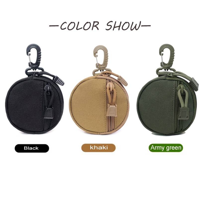 Tactical EDC Pouch Military Key Earphone Holder Men Coin Wallet Purses Army Coin Pocket with Hook Waist Belt Bag for Hun 16