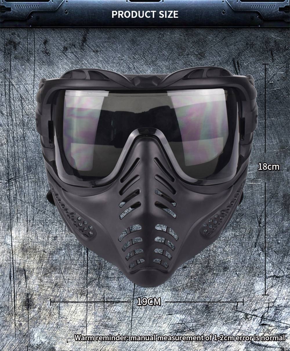 Tactical Full Face Protective Mask Masquerade Cosplay Mouth Mask Military Hunting Shooting Airsoft Paintball Goggles Mas 20