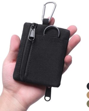 Tactical Style Portable Wallet with Carabiner
