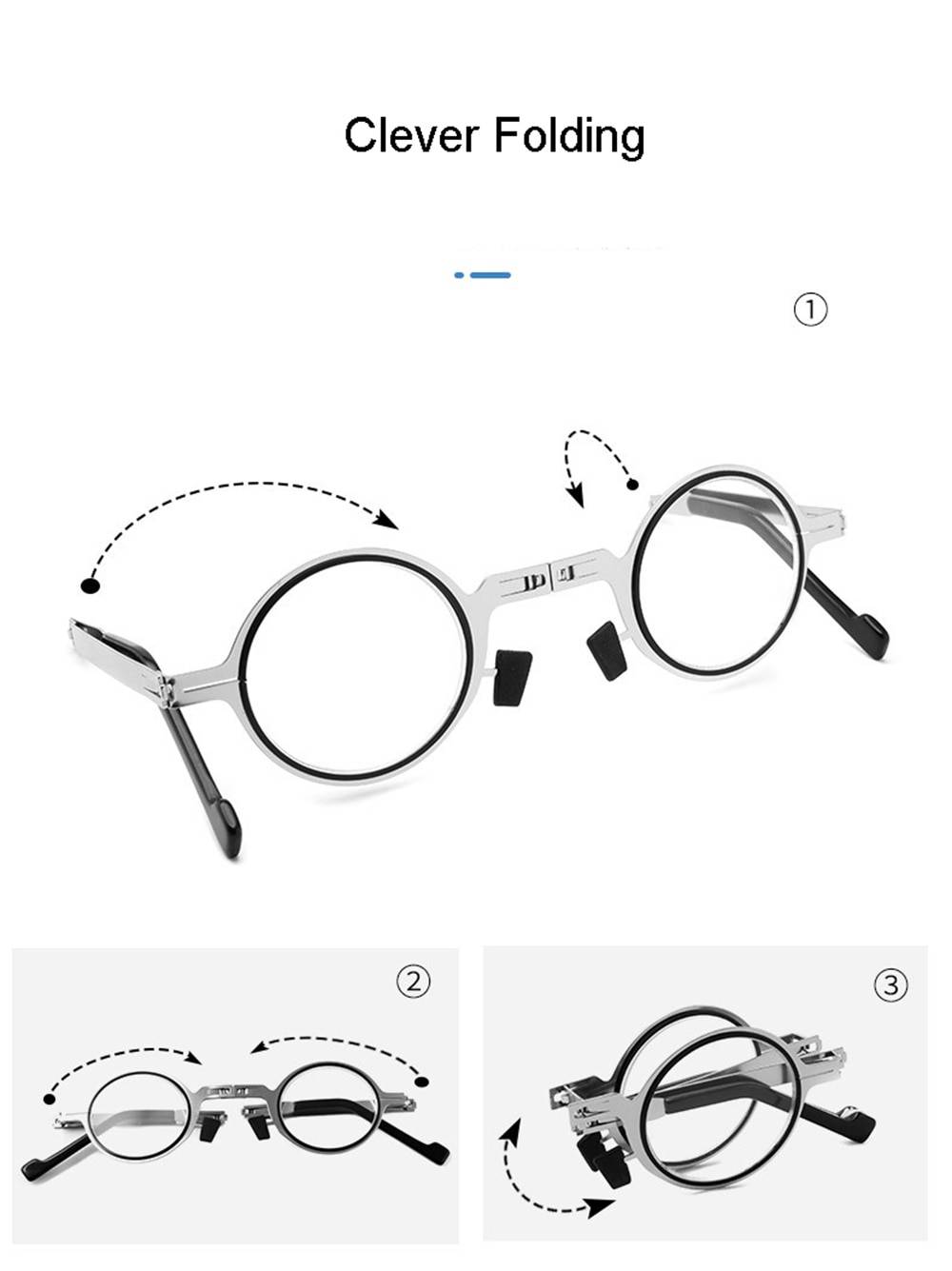 Techwear Foldable Round Glasses