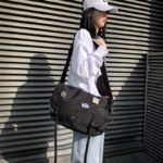 Unisex Large Capacity Students Single Shoulder Bag Nylon Waterproof Messenger Bag Teenagers Campus Bookbag Casual Solid New