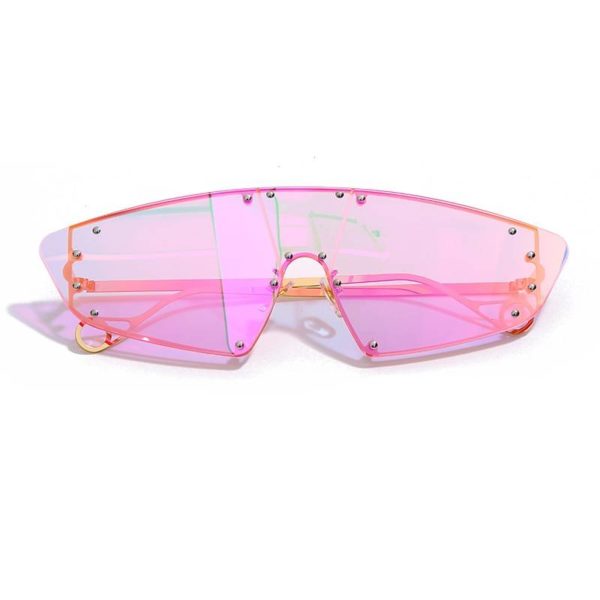 Women's Holographic Rimless Cyber Punk Sunglasses