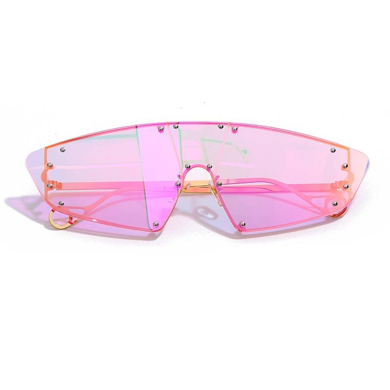 Women's Holographic Rimless Cyber Punk Sunglasses ☢️ ATLAS 1