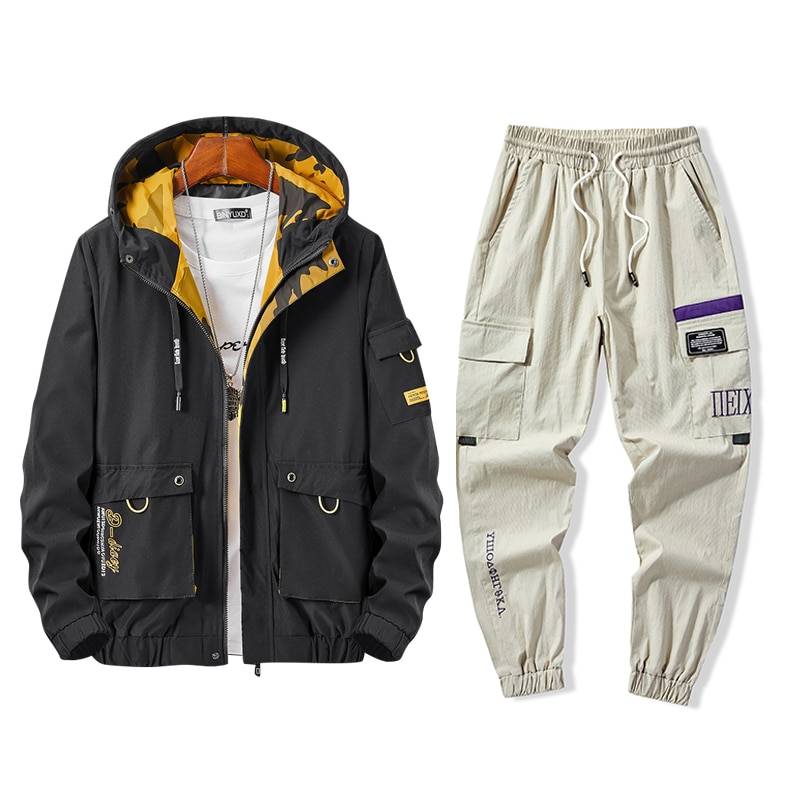 Winter Mens 2 Piece Outfits Men Sportwear Jacket Pants Sets Plus Size Clothes Mens Track Jackets Hip Hop Tracksuit Stree 13