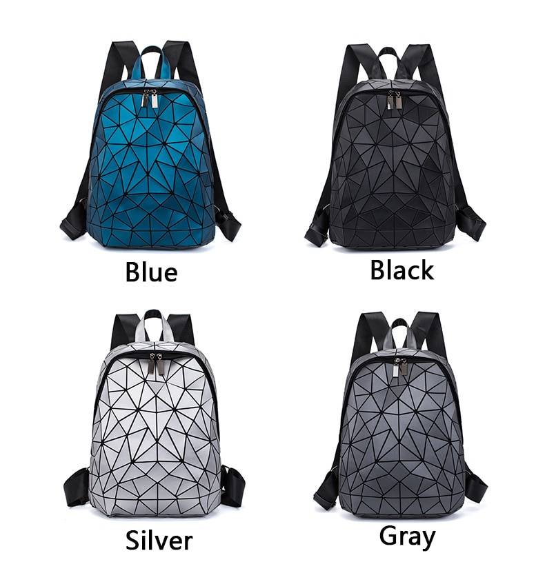 Women Hologram Backpack School Matte Geometric Backpacks Girls Travel Shoulder Bags For Women Totes Luxury Shoulder Bag 1 12