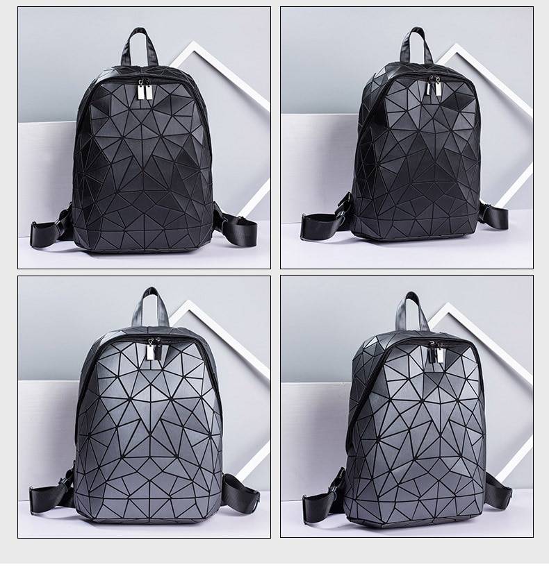 Women Hologram Backpack School Matte Geometric Backpacks Girls Travel Shoulder Bags For Women Totes Luxury Shoulder Bag 1 22