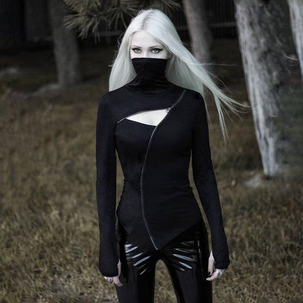 Women8217s Dark Ninja Asymmetric Techwear Top