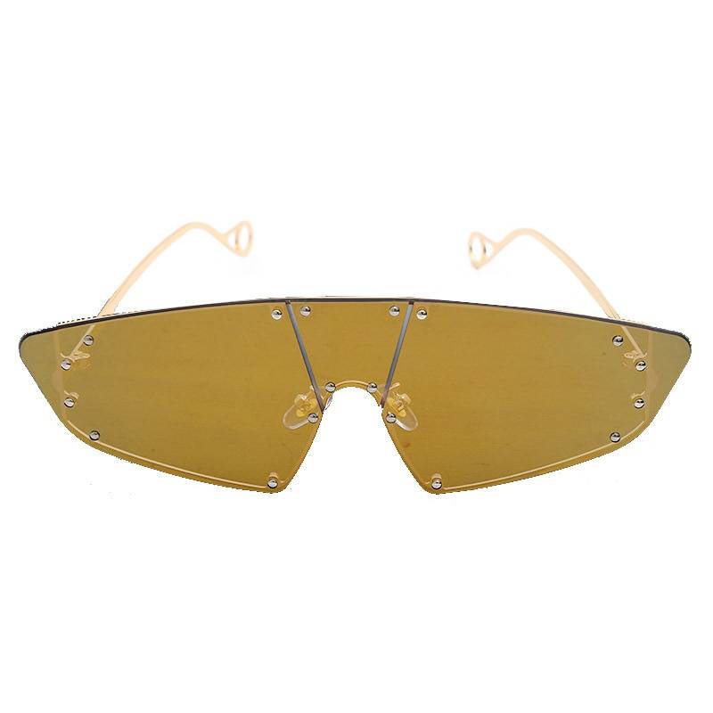 Women8217s Holographic Rimless Cyber Punk Sunglasses