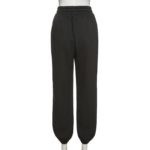 Zoki Women Reflective Sweatpants Spring Fashion Loose Cargo Hip Hop Pants Casual Black Streetwear Female Joggers Trousers 2021