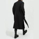 Men’s Solid Color Long Oversized Techwear Coat